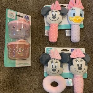 Baby rattles and formula dispensers